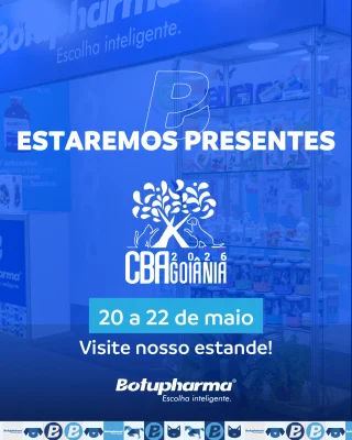Nos dias 20 e 22 de maio, estaremos presentes no CBA Goiânia, apresentando a nossa linha de suplementos Nutradog e também o nosso Marovet! Venha nos visitar e conhecer nossas soluções para o mercado veterinário.
#botupharma #botupharmapet #escolhainteligente #cba #vet #veterinaria #medicinaveterinaria