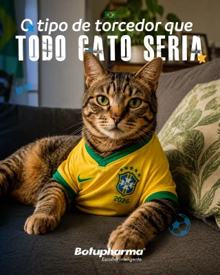 Todo gato tem personalidade de comentarista esportivo. Qual deles mora na sua casa? 😹🐾
#gato #gatos #botupharmapet #botupharma #copa #copadomundo #copadomundo2026 #selecaobrasileira