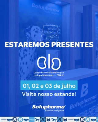 Estaremos presentes no Congresso Brasileiro de Nefrologia e Urologia Veterinária divulgando os nossos produtos que auxiliam na saúde dos rins. Venha nos visitar!
#botupharma #botupharmapet #cbnuv #nefrologiaveterinaria